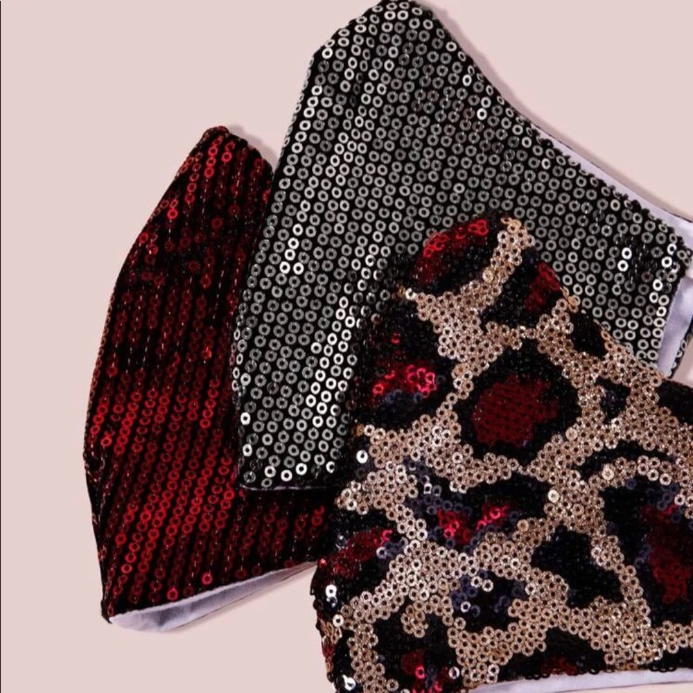 3pc leopard face mask set - Picture 3 of 5